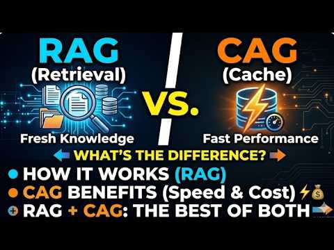 RAG vs CAG Explained Simply | Retrieval-Augmented Generation vs Cache-Augmented Generation in AI