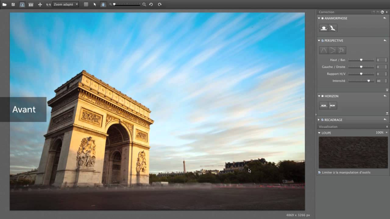 DxO ViewPoint - Correction de perspective